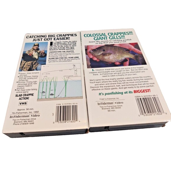 2 Fishing Fish VHS Tapes: Panfish Patterns and Trophy Panfish-In-Fisherman - Picture 3 of 7